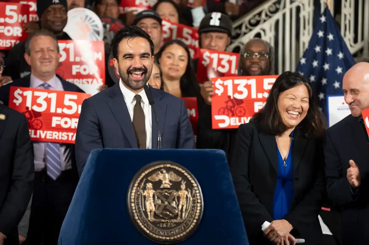 Zohran Mamdani announces a $131.5M DoorDash settlement with over $115M set for delivery worker compensation.